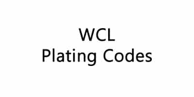 WCL Plating Codes